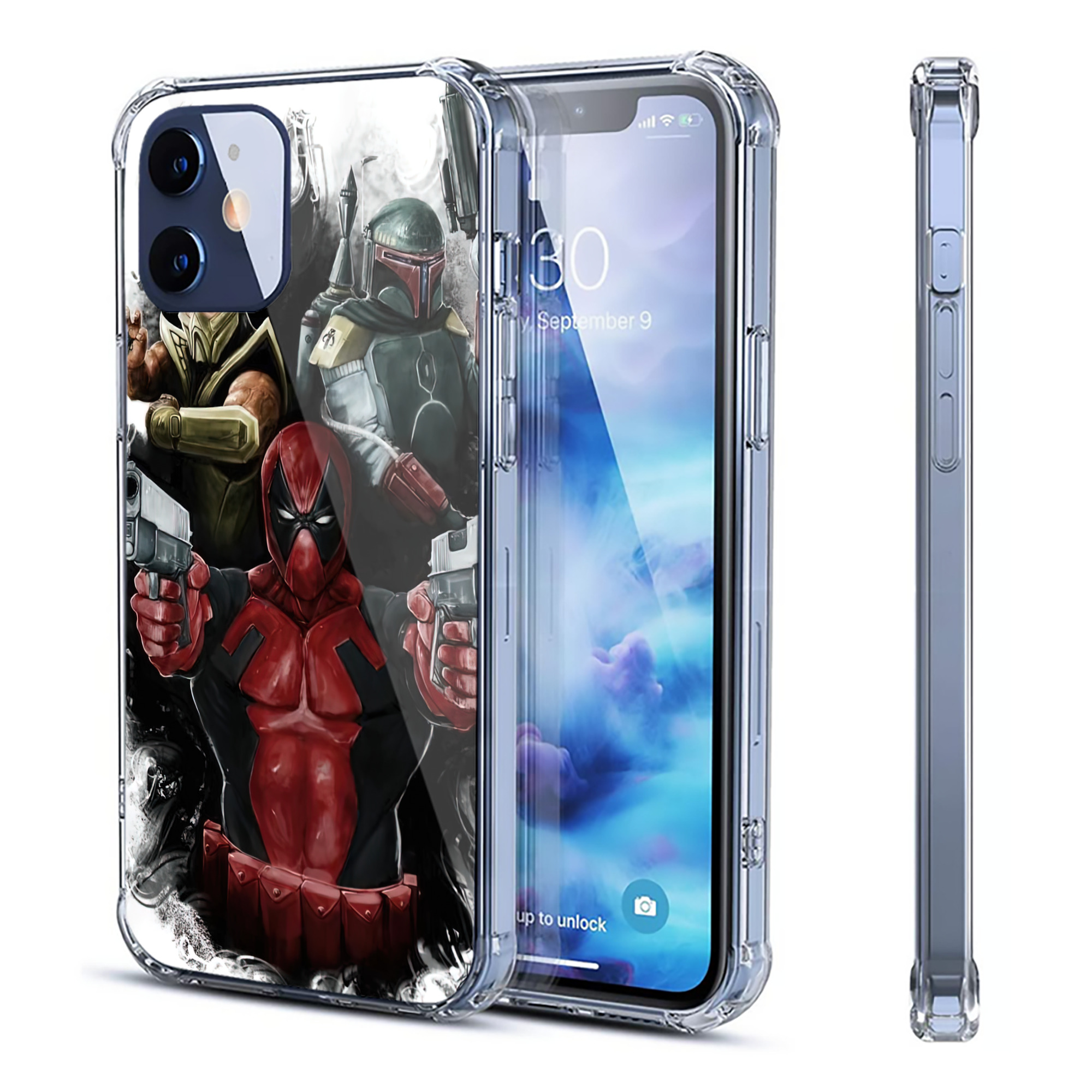 （画像用） Deadpool デッドプール 【iPhone 12シリーズ対応】透明スマホケース（クリアソフトケース）
